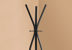 12inches x 18inches x 72inches Black  Metal  Coat Rack