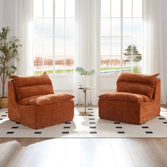 Accent Armless Chair Lazy Floor Seating, Single Chair Sofa Lounger