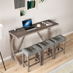 Bar Table Set With Power Socket, Bar Table And Chair Set, Suitable For