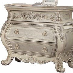 20inches X 38inches X 34inches Antique White Wood Nightstand