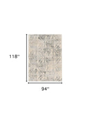 7' X 9'  Polypropylene Ivory Or Grey Area Rug