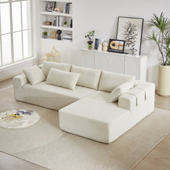 Modern Chenille Upholstered Sectional Sofa Couch Set,Modular 108' L