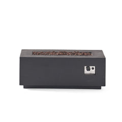 Contemporary Outdoor 40,000 BTU Propane Fire Pit Light Grey MgO