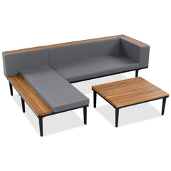 Luxury Patio Furniture Set with Removable Cushions and Coffee Table,