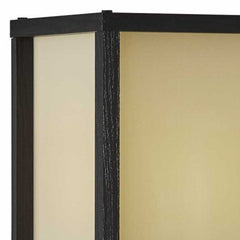 63" Black And White Solid Wood Column Floor Lamp With White Fabric
