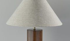Canopy Black Wood Block Table Lamp