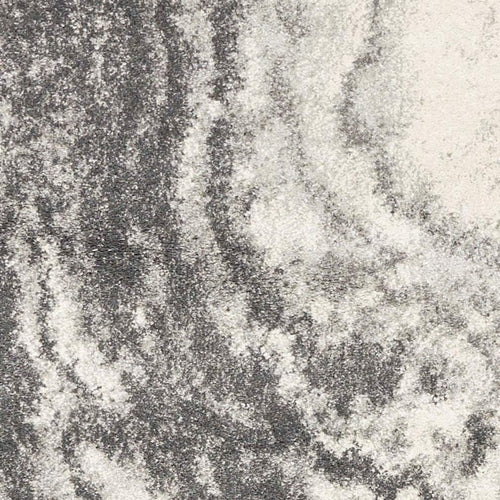 5inchesx8inches Ivory Grey Machine Woven Marble Indoor Area Rug