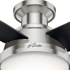 Fan Dempsey Low Profile Ceiling Fans with Lights and Remote, Flush
