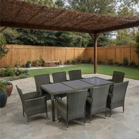 9 piece Outdoor Patio Wicker Dining Set Patio Wicker Furniture Dining