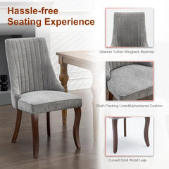 Velvet Dining Chairs Set of 4,Comfy Fabric Upholstered Accent Chairs