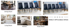 A set of 4 dining chairs, black dining chair set, PU material high