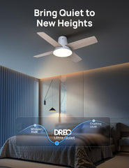 Ceiling Fans with Lights, 12 Speeds & 3 Fan Modes, Quiet DC Motor, Low