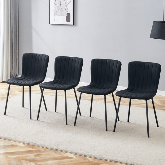 Luxury Minimalist Chairs - Set of 4 High Quality Dining Chairs with