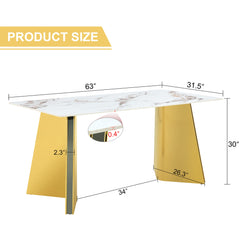 The luxurious cold jade dining table , paired with electroplated