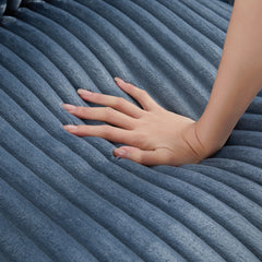 Modern 4-Seater Corduroy Sofa Couch with USB Ports, Hidden Storage,