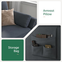 Convertible L-Shaped Sectional Sofa for Small Spaces