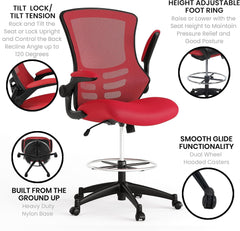 Kelista Mid-Back Swivel Office Chair with Adjustable Seat Height,