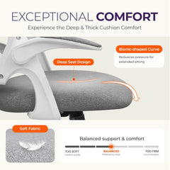 Office Desk Computer Gaming Chair with Ergonomic Lumbar Back Support
