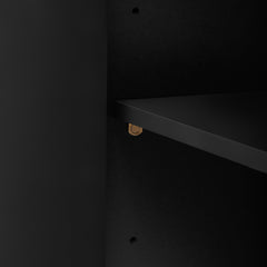Sleek Storage Cabinet Sideboard Buffet with Vertical Line