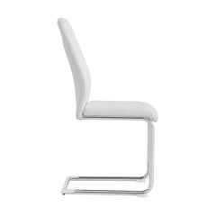 Modern Dining Chairs with Faux Leather Padded Seat Upholstered Chair