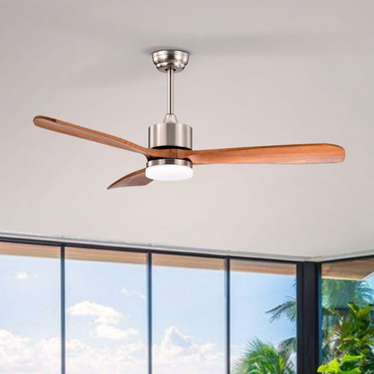 52 Inch Reversible Ceiling Fan with LED Light and Adjustable