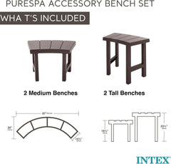 2 Medium PureSpa Benches 4 Person Spas