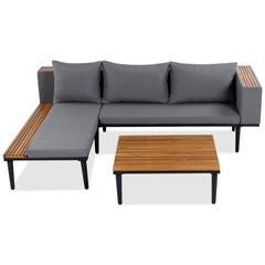 Luxury Patio Furniture Set with Removable Cushions and Coffee Table,