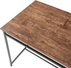 3 Piece Dining Room Table Set 43 Inch Kitchen Table with Two Benches