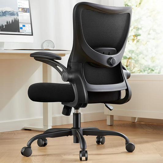 Office Chair Ergonomic Desk Chair with 3 Ways PU Armrests and