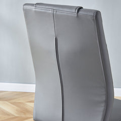 Modern Dining Chairs with Faux Leather Padded Seat Dining Living Room