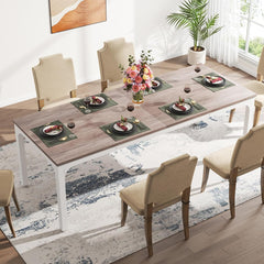 Dining Table for 6-8 People, 78-Inch Large Narrow Long Rectangular