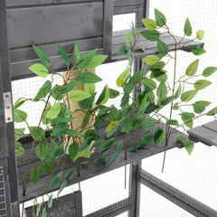 Outdoor DIY Cat House Catio with Double Enter Doors, Platforms, and