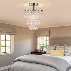 Small Crystal Chandelier Led Crystal Ceiling Lights 3 Tiers Crystal