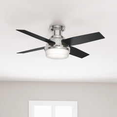 Fan Dempsey Low Profile Ceiling Fans with Lights and Remote, Flush