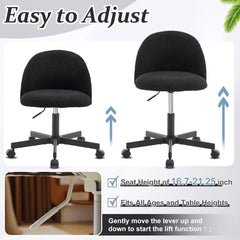 Candy Chair Armless Cute Desk Chair,Comfy Small Office Chair with