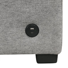 Multi-functional U-shaped Sectional Sofa Convertible Pull-out Bed Gray