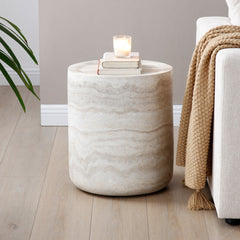15.74 inch Faux MARS marble Pattern Coffee Tables for Living Room