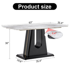 A modern, minimalist, and luxurious dining table with a white