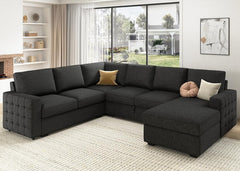 Sectional Sleeper Sofa with Pull Out Bed, Reversible Sectional Sleeper
