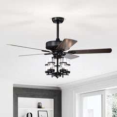 50 Inch Noiseless Ceiling Fan Light with Explosion-Proof Glass