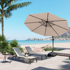 11FT Cantilever Umbrella with Base Outdoor Large round Aluminum Offset