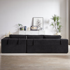 Modern Chenille Upholstered Sectional Sofa Couch Set,Modular 108' L