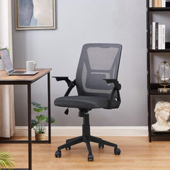Mid-Back Swivel Ergonomic Office Chair with Adjustable Arms, Mesh