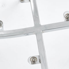 Transparent and Stylish Ergonomic Dining Chair with Silver Metal Legs