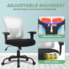 Big and Tall Office Chair 400Lbs Desk Chair Mesh Computer Chair with