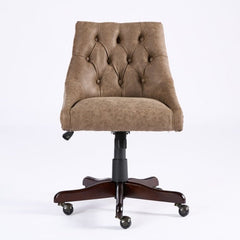 Medieval Vintage Style Sheepskin Pattern Fabric Home Office Chair With