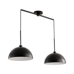 Industrial Modern Black Double Pendant Light – Adjustable Ceiling