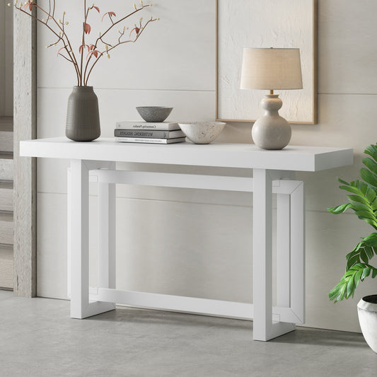 Contemporary Console Table with Wood Top, Extra Long Entryway Table