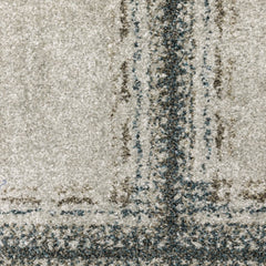 7' X 10' Gray Geometric Power Loom Area Rug