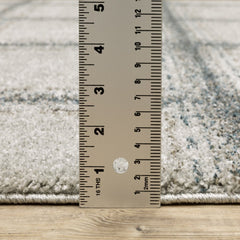 7' X 10' Gray Geometric Power Loom Area Rug